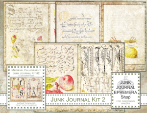 Medieval Calligraphy Junk Journal Kit 2