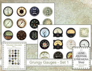 Grungy Gauges Ephemera 