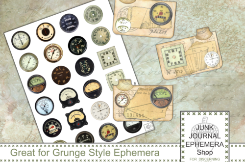 Grungy Gauges Ephemera