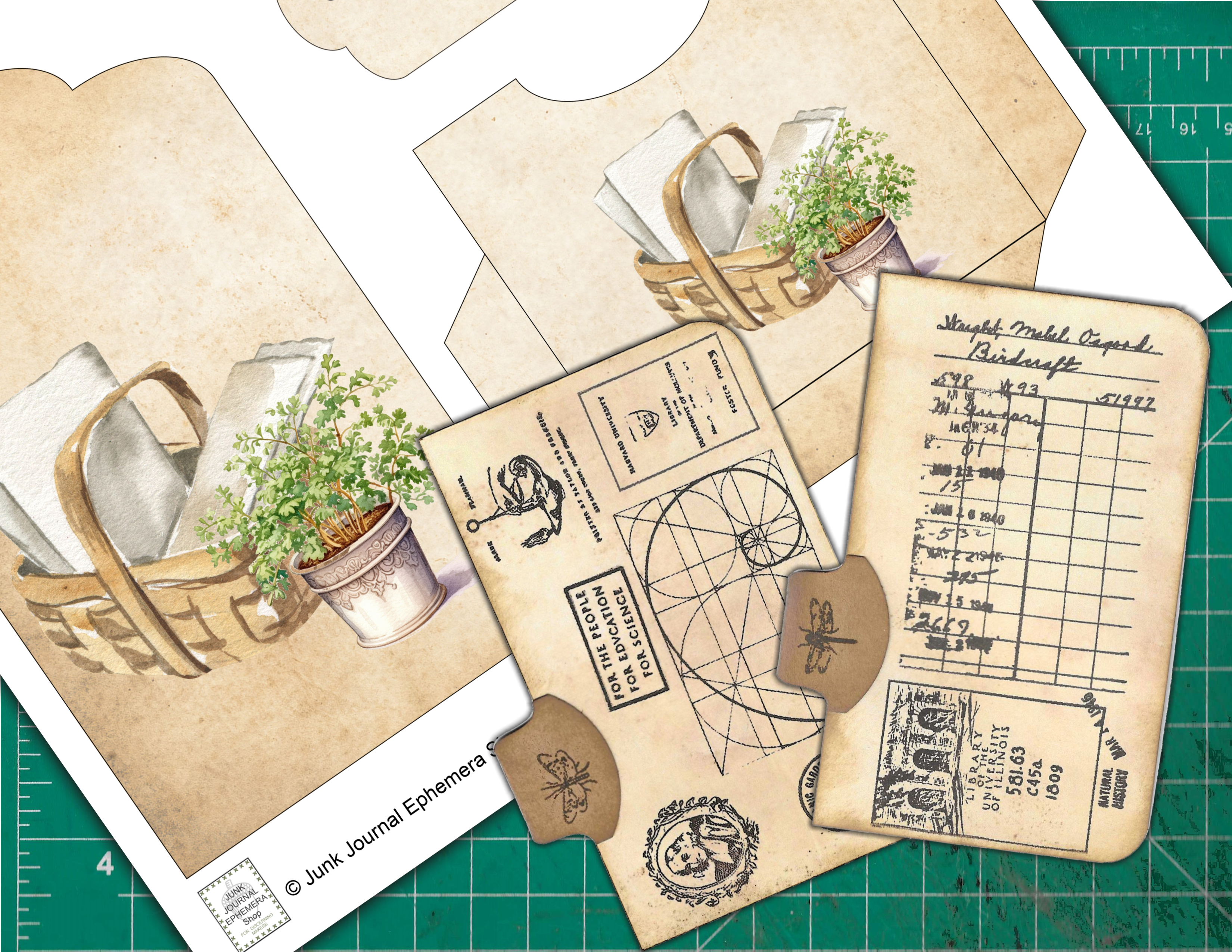 Spring Bouquets Tags and Pockets FREE Bonus Page