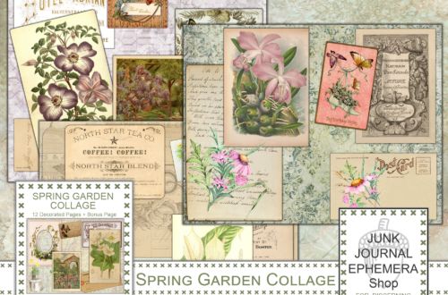 Spring Garden Collage Pages