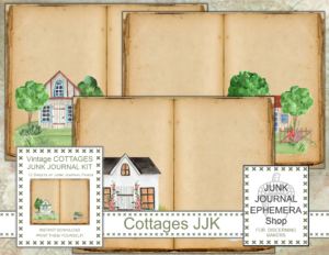 Vintage Cottages Junk Journal Kit