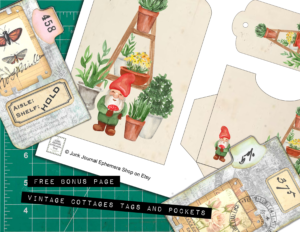 FREE Bonus Design for Vintage Cottages Tags and Pocket Sets