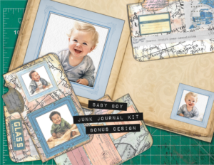 FREE Bonus Design for Baby Boy Junk Journal Kit