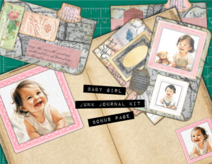 FREE Bonus Page for Baby Girl Junk Journal Kit