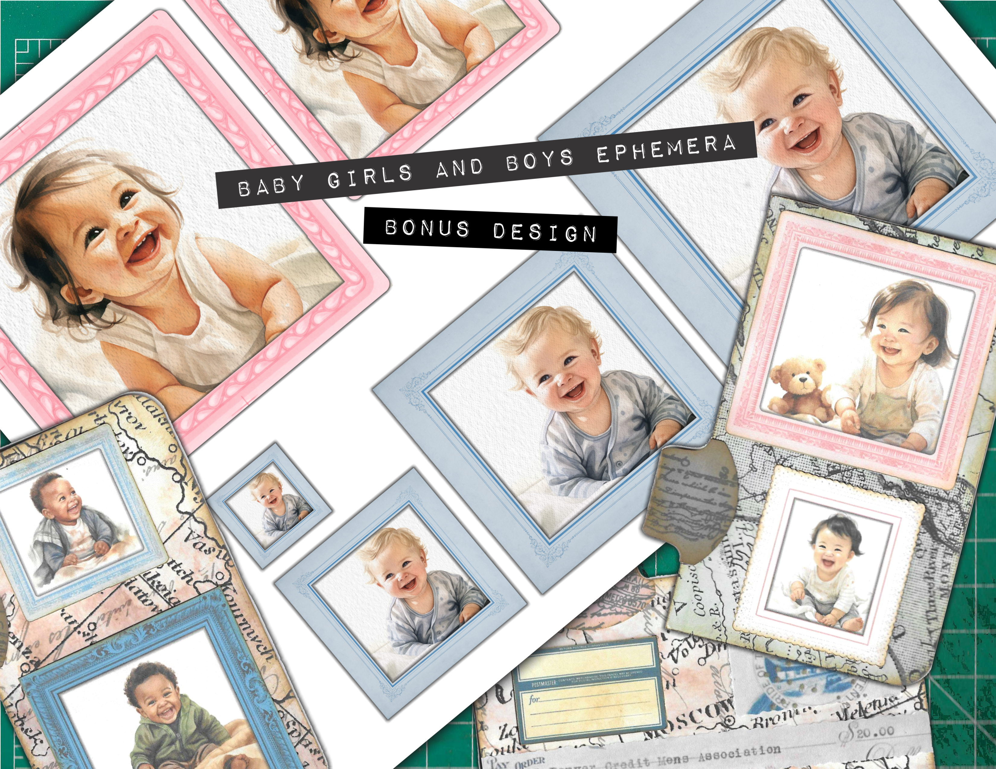 Baby Girls and Boys Ephemera – BONUS Design