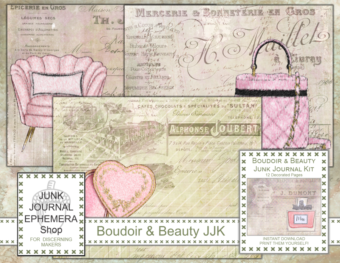 Boudoir and Beauty Junk Journal Kit just added to my Etsy Shop