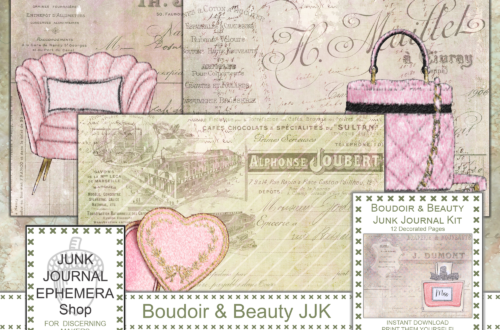 Boudoir and Beauty Junk Journal Kit just added to my Etsy Shop