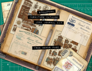 Steampunk Furniture Junk Journal Kit Bonus Design