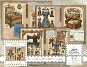 Steampunk Sewing Atelier Junk Journal Kit just added to my Etsy shop