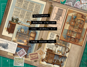 FREE Bonus Design for Steampunk Sewing Atelier Junk Journal Kit