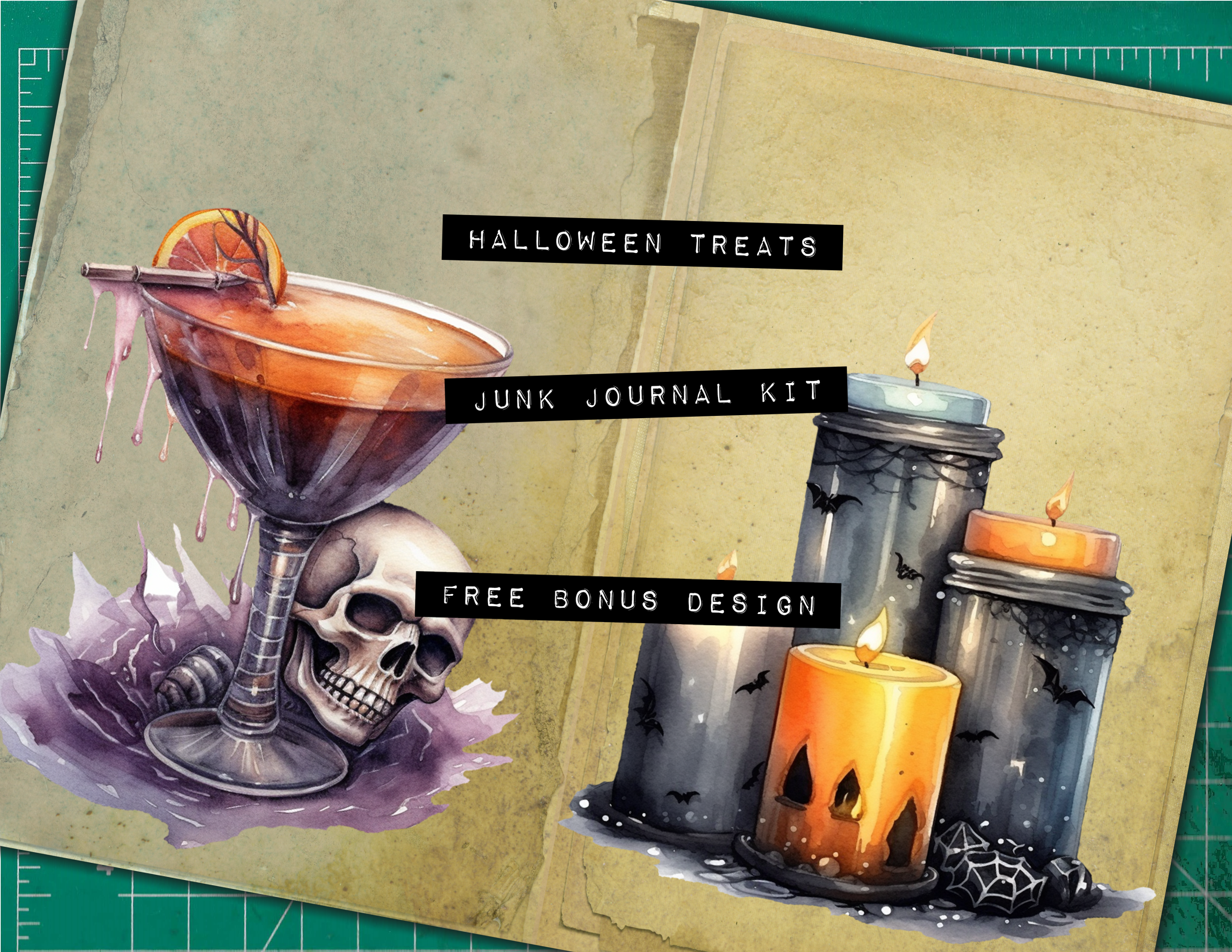 Bonus Design for Halloween Treats Junk Journal Kit