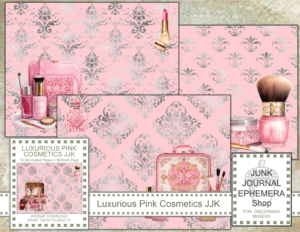 Luxurious Pink Cosmetics Junk Journal Kit just added to my Etsy Shop 