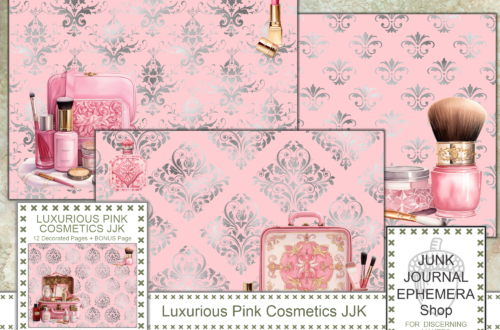 Luxurious Pink Cosmetics Junk Journal Kit just added to my Etsy Shop