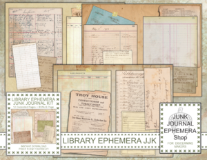 Library Ephemera and Old Paper Junk Journal Kit just added to my Etsy Shop 