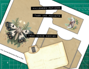 Halloween Potions Tags and Pockets Bonus Design