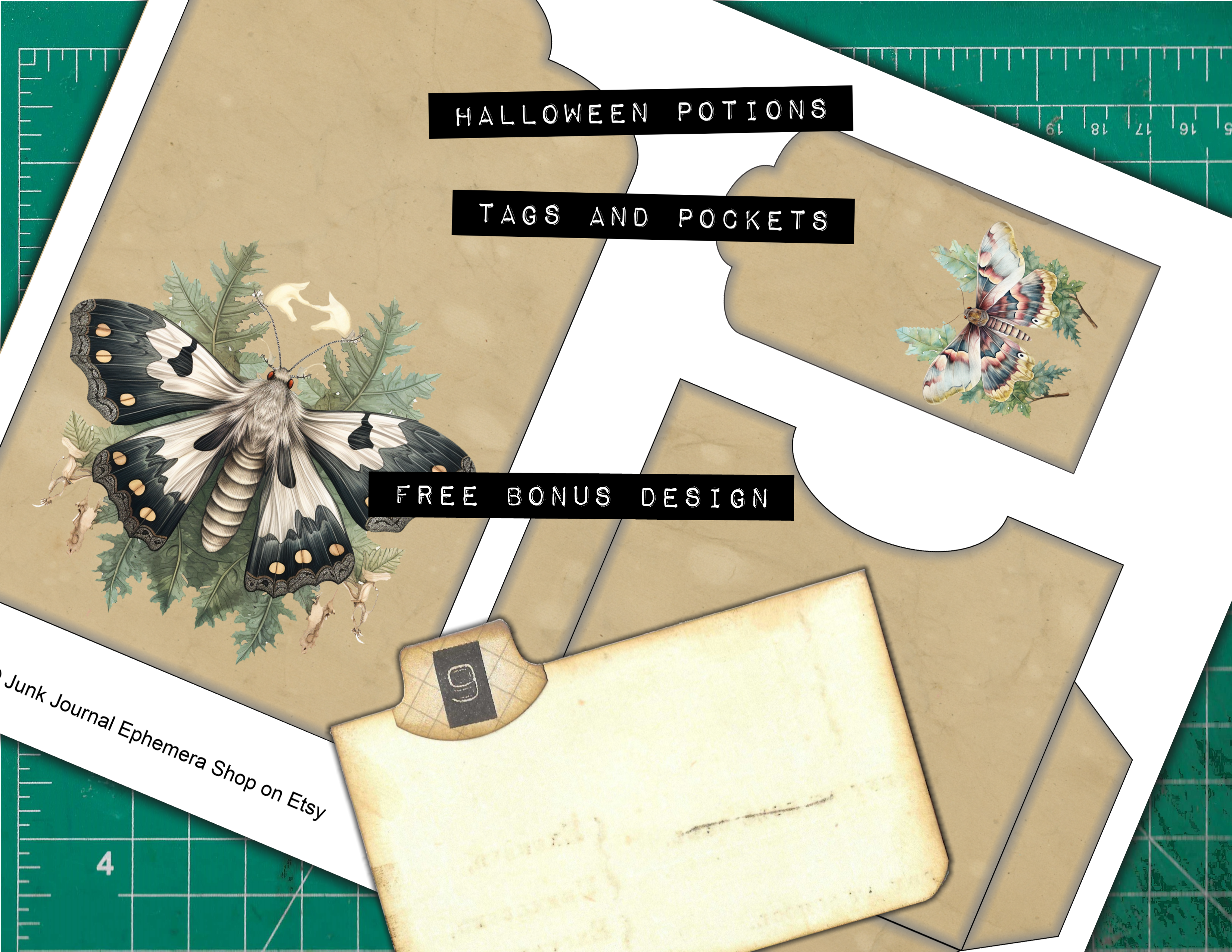 Bonus Design for Halloween Potions Tags and Pockets