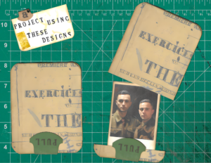 Steampunk Bottle Junk Journal Fourth Spread-Hidden Picture Opened 