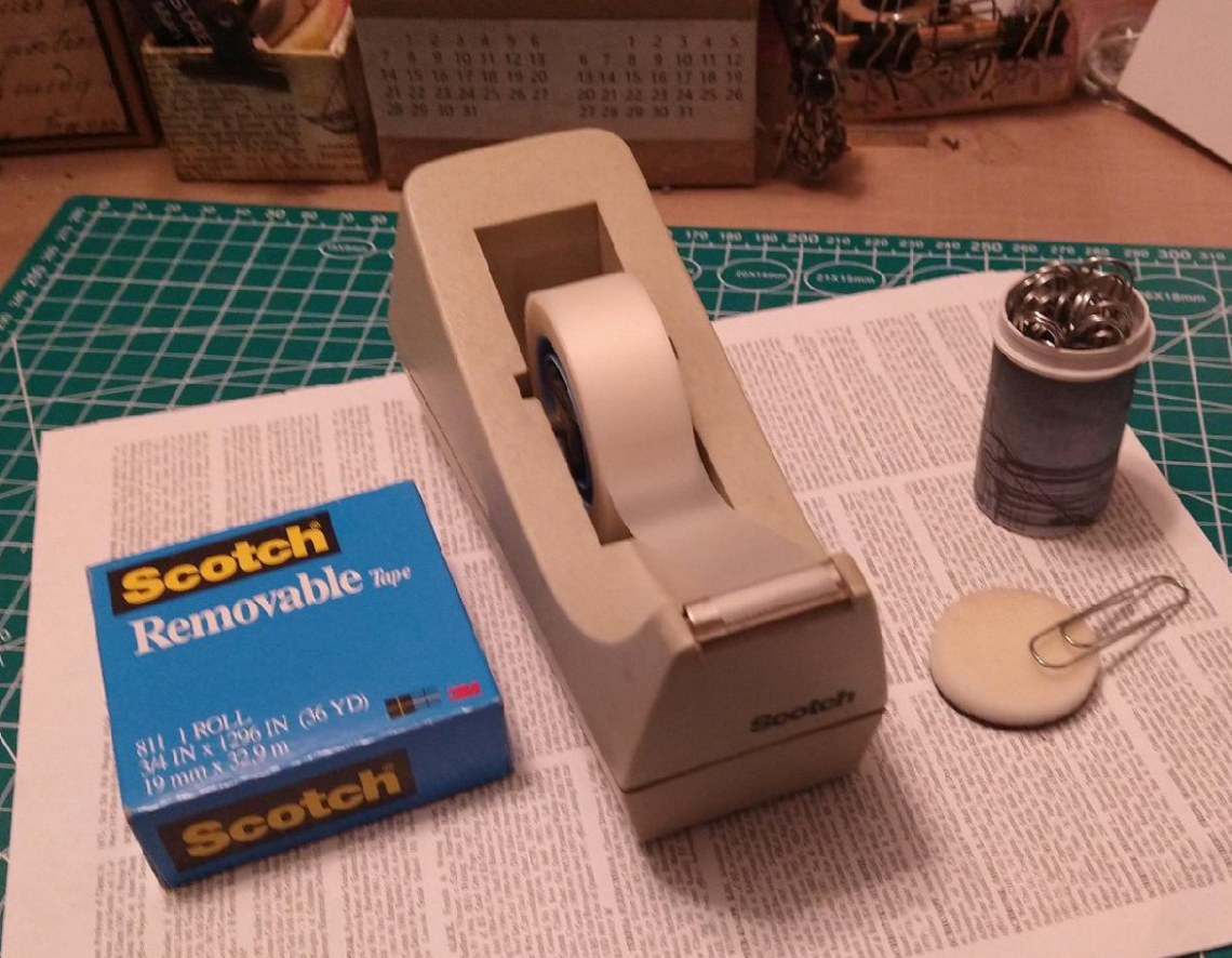 Handy tools for holding pieces in place in Junk Journals