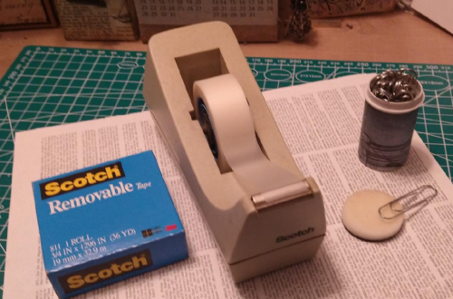 Handy tools for holding pieces in place in Junk Journals