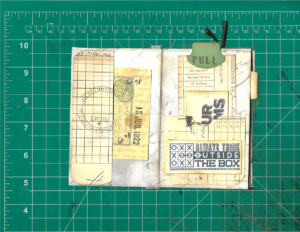 Steampunk Bottle Junk Journal First Spread