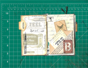 Steampunk Bottle Junk Journal Second Spread Open