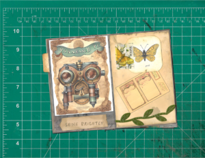 Steampunk Bottle Junk Journal Third Spread 