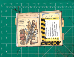 Steampunk Bottle Junk Journal Seventh Spread