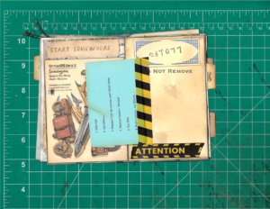 Steampunk Bottle Junk Journal Seventh Spread, Flipped