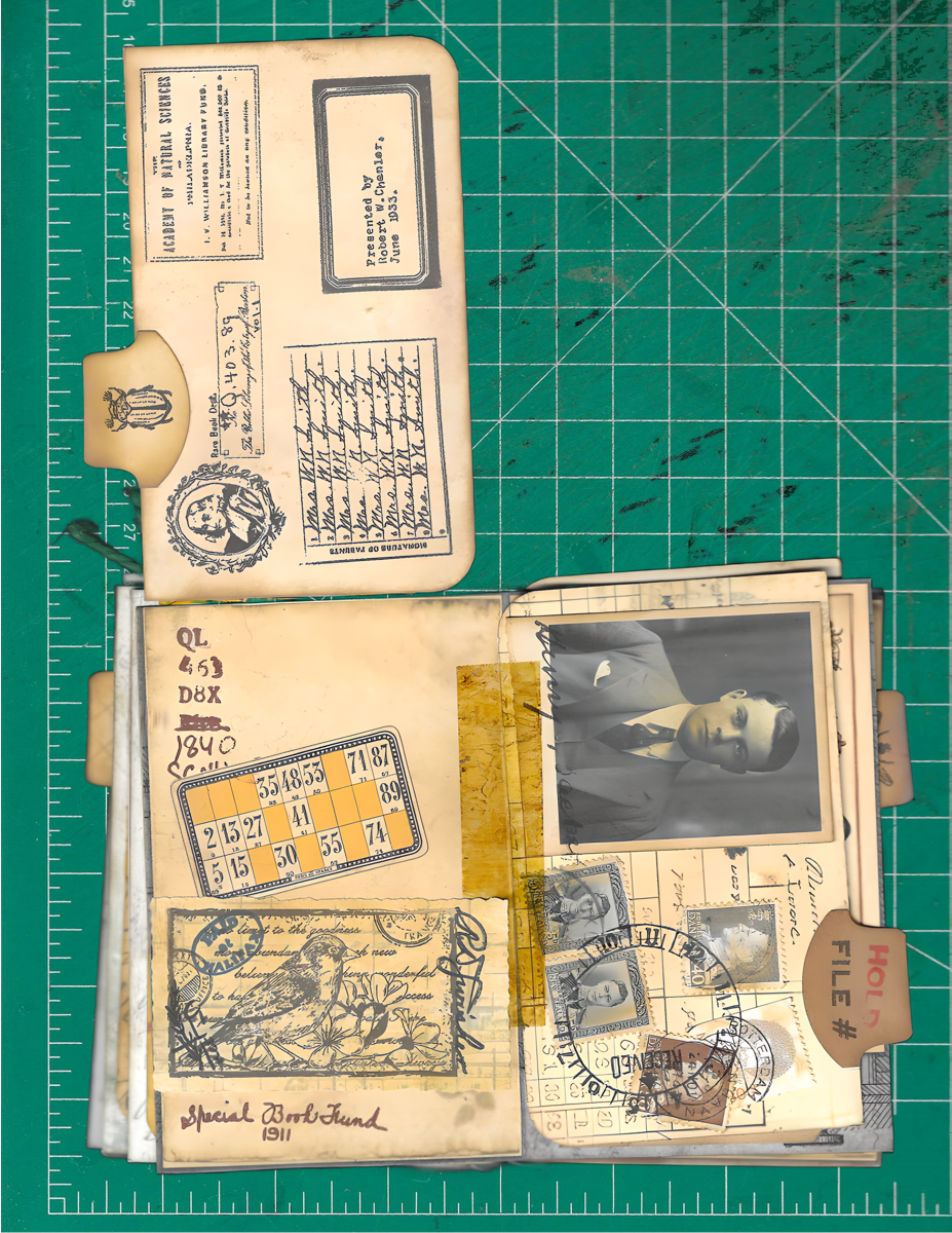 Steampunk Bottle Junk Journal Ninth Spread, Flip 1