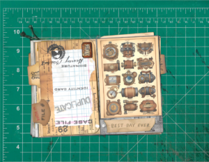 Steampunk Bottle Junk Journal Ninth Spread, Flip 2